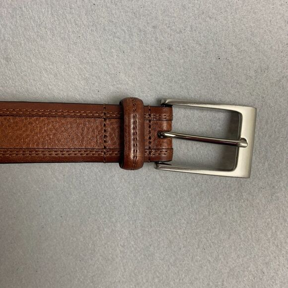 Daniel Crémieux Full Grain Brown Leather Belt Size 36 Classic Dress Accessory - Picture 8 of 8